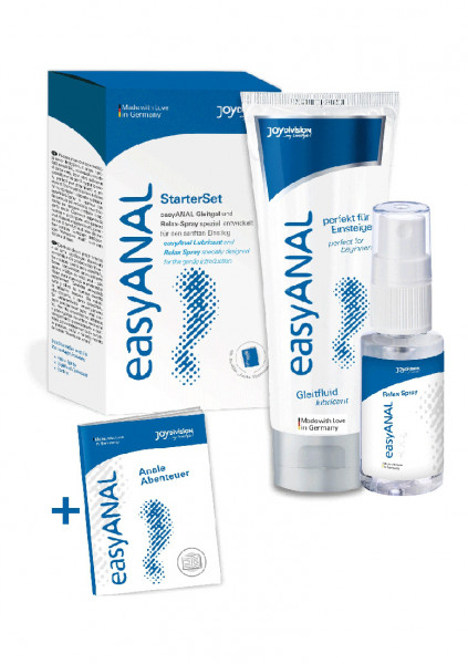 EasyANAL StarterSet - Lubricant 80 ml + Relax-Spray 30 ml + Book - Sex Lube