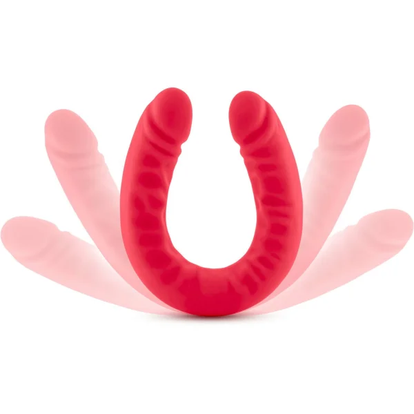 Ruse 18 Inch Silicone Double Headed Dildo by Blush Novelties - Cerise