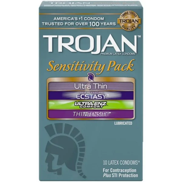 Trojan Sensitivity Variety Pack of Condom (4 Types of Condoms)