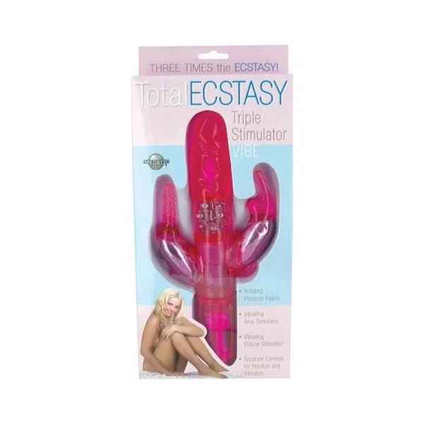 Total Ecstasy Triple Stimulator Pink Vibrator — image 9 of 16