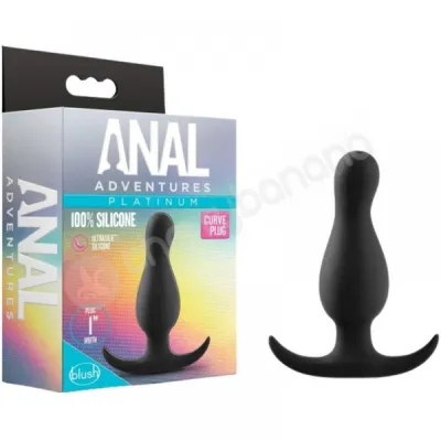 Anal Adventures Platinum Curve 3 Silicone Prostate Plug