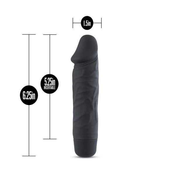 Silicone Willy's - Maverick - 6.25 Inch Vibrating Dildo - Black