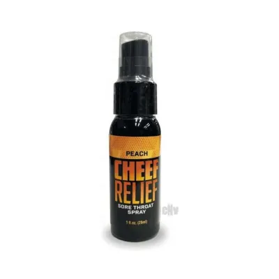 Oral Sex Products Cheef Relief Throat Spray Peach 1 Oz