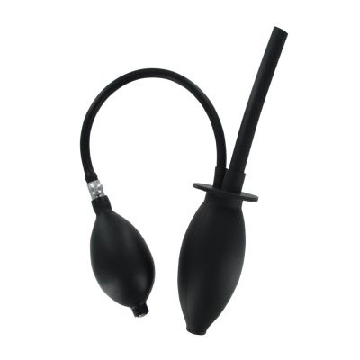 Inflatable Enema Plug Silicone Black Clean Anal Sex