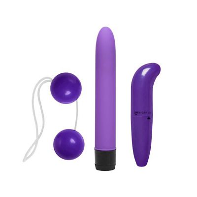 3 Piece Pleasure Kit Purple