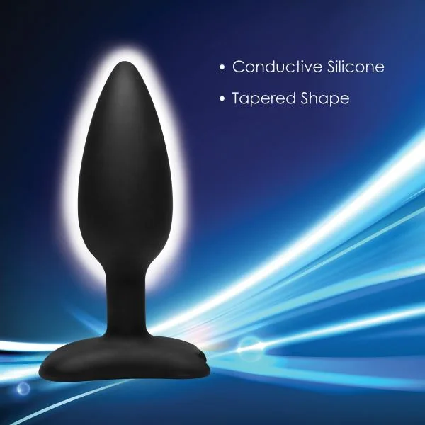 Bum Shock E-Stim Silicone Anal Plug Black