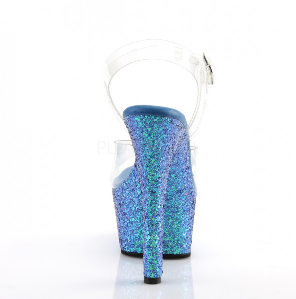 6 inches Heel, 2 1/4 inches PF Ankle Strap Sandal W/ Glitters — image 4 of 8