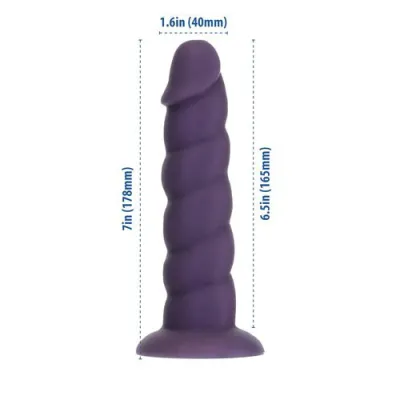 Addiction Unicorn Fantasy Dong 7 In Purple With Powerbullet