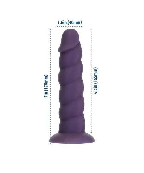 Addiction Unicorn Fantasy Dong 7 In. Purple With Powerbullet