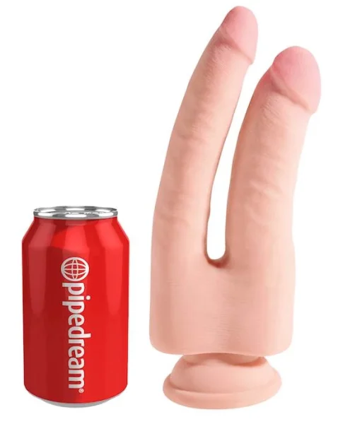 King Cock Plus 9.5 Inch Triple Density Double Penetrator - Flesh