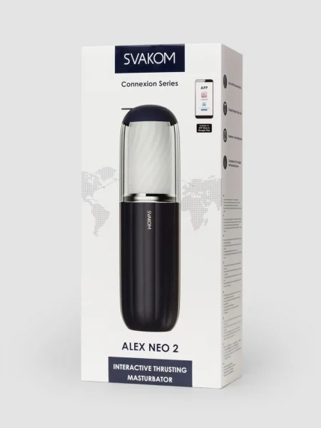 Svakom Alex Neo 2 App Controlled Thrusting Interactive Male Masturbator