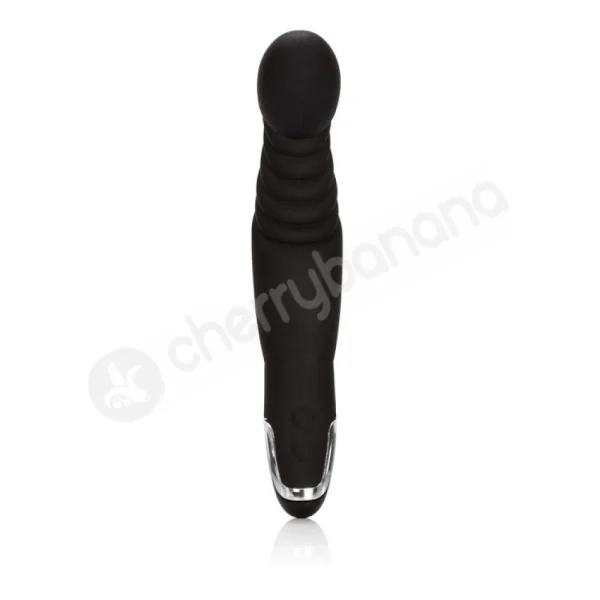 Dr. Joel Kaplan Black Silicone Ridged P Vibrator