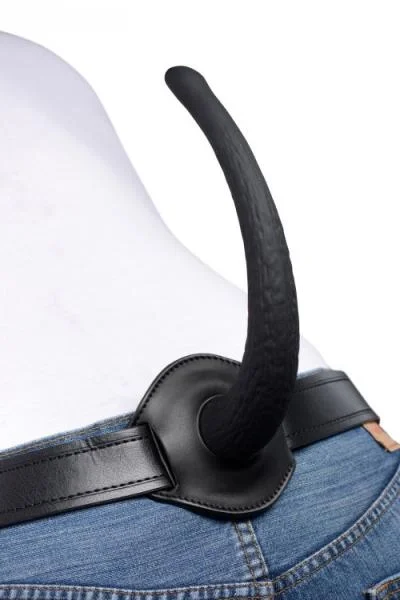 Rover Tail Puppy Tail Belt Harness Black