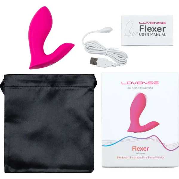 Lovense Flexer App Enabled Silicone Waterproof Rechargeable Hands Free Panty Vibrator