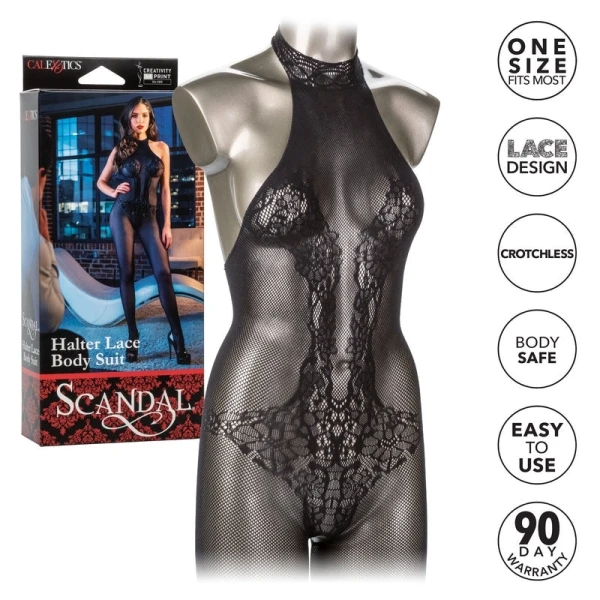 Calexotics Scandal Halter Lace Body Suit — image 9 of 9