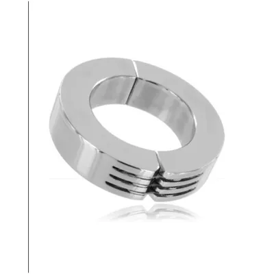 Hinged Cock Ring Ball Stretchers 50mm Large Silver