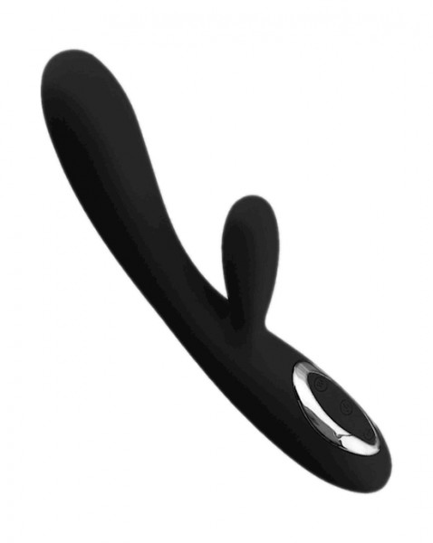 Amore Silicone Rabbit Vibrator - Black — image 5 of 15