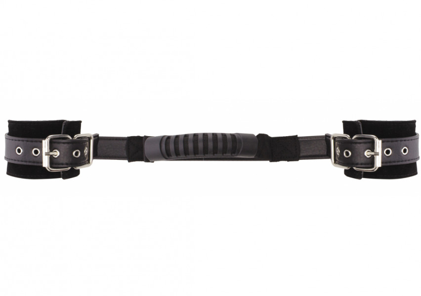 Adjustable Leather Handcuffs - Black - Leather Handcuffs