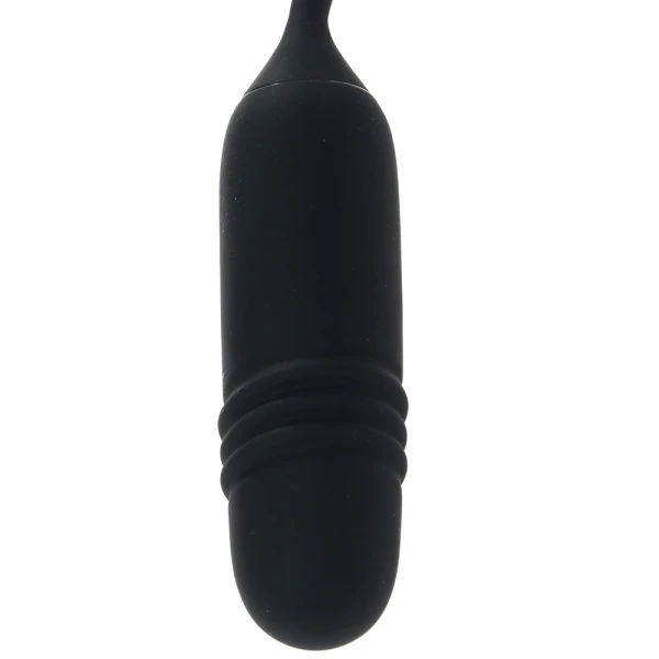 French Kiss Elite Romeo Thrusting Bullet Vibe & Flickering Tongue Clitoral Stimulator By CalExotics - Black