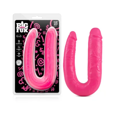 Big As Fuk 18 Inches Double Head Cock Pink