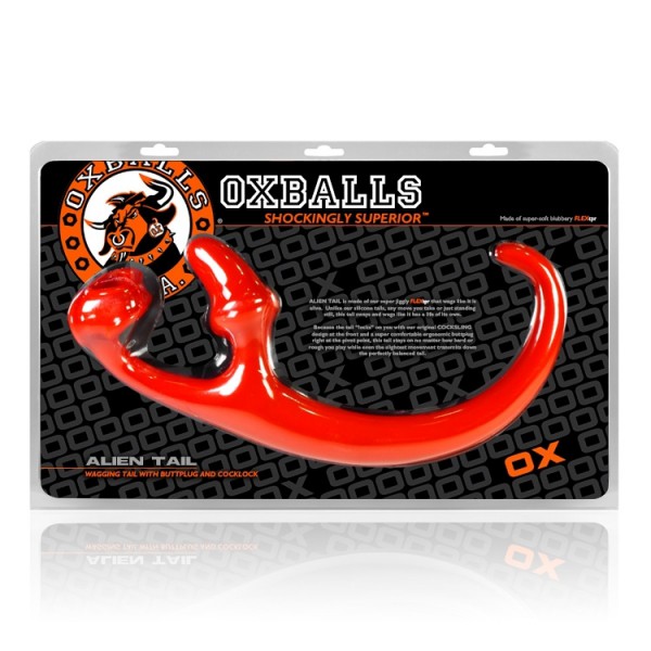 Alien Tail Buttplug and Cocksling Red
