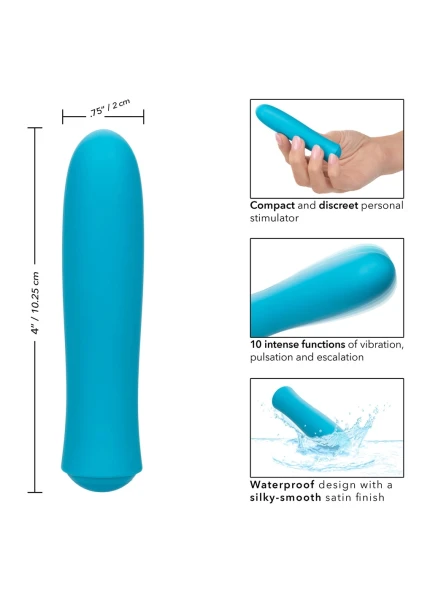 Kyst T.C.B. Taking Care of Business Powerful Waterproof Rechargeable Bullet Vibrator By CalExotics - Blue
