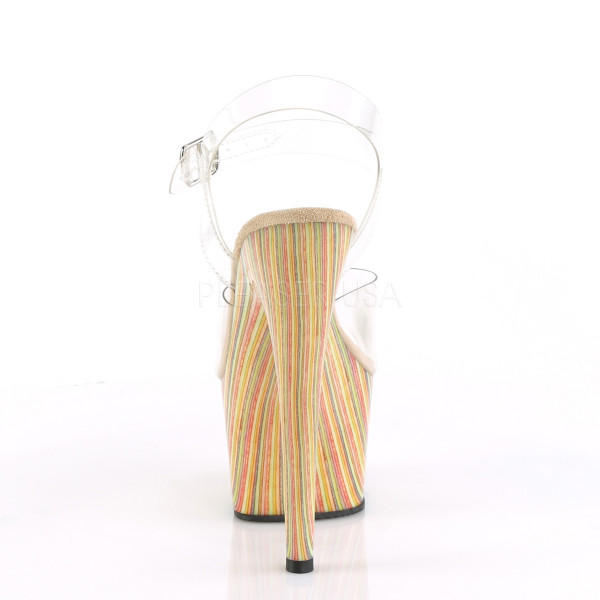 7 inches Heel, 2 3/4 inches Jawbreaker Print PF Ankle Strap Sandal — image 4 of 4