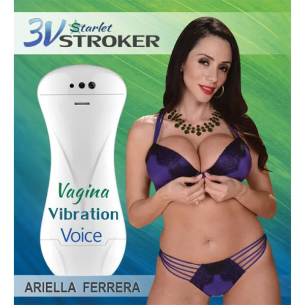 3v Talking and Vibrating Starlet Stroker - Ariella Ferrera