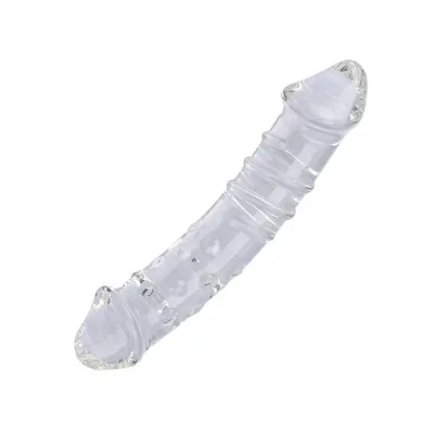 Lucent Duo Double Entry Glass Massager Clear 9 Inch
