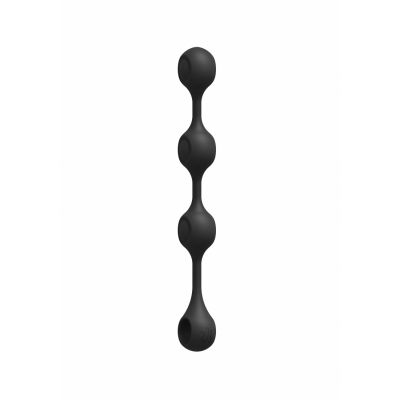 Anal Essentials Weighted Silicone Anal Balls Black Anal Beads