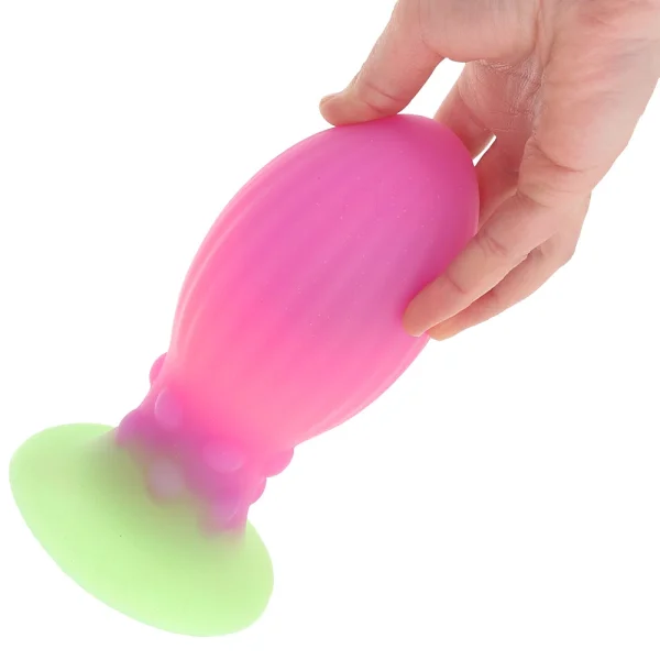 Xeno Egg Glow In The Dark Silicone Egg 6.9" Silicone Suction Cup Dildo By Creature Cocks - XL