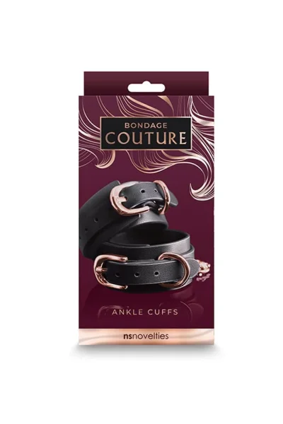 Bondage Couture Ankle Cuffs Black