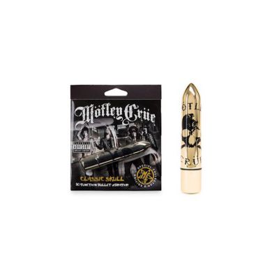 Motley Crue Classic Skull 10 Function Bullet Vibrator Gold
