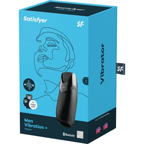Satisfyer Men Vibration+ App Enabled Rechargeable 14-Function Vibrating Penis Masturbator