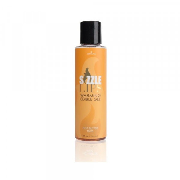 Sizzle Lips Edible Warming Gel Butter Rum 4.2oz