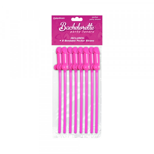 Bachelorette Party Favors Bendable Pecker Straws (8 Pcs.) — image 6 of 6