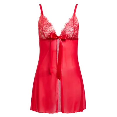Dita Von Teese Von Follies Fantacist Open Front Red Babydoll