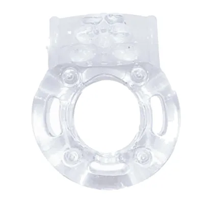 Macho Crystal Coll Cock Ring Vibrating Clear