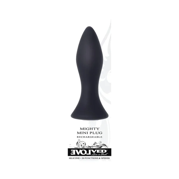 Mighty Mini Butt Plug Rechargeable Black Vibrator — image 9 of 9