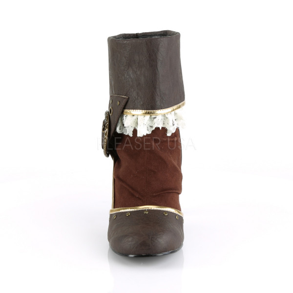 3 inches Heel Round Toe Cuffed Ankle Bootie, 2/3 Side Zip — image 6 of 8