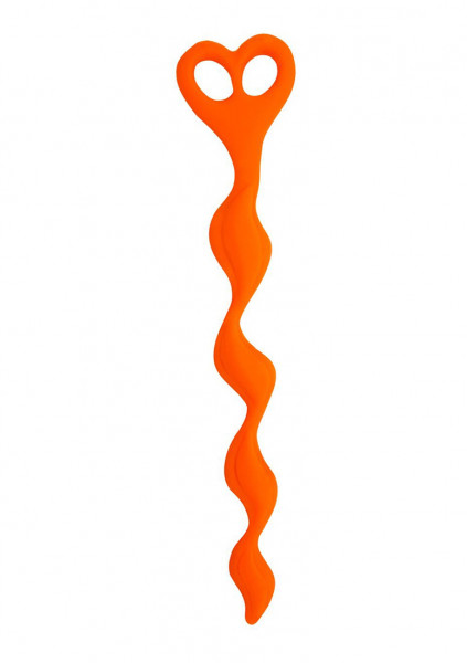 Climax Anal Anal Beads Silicone Swirl - Orange - Anal Beads