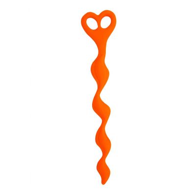 Climax Anal Anal Beads Silicone Swirl Orange Anal Beads
