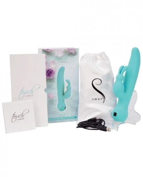 Touch Duo Response Touch Control Rabbit Vibrator Teal Green — image 7 of 8