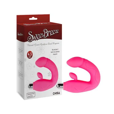Raised Goddess Dual Stimulator Pink 4 5 Inch