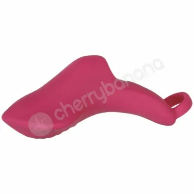 Evolved Frisky Finger Red Finger Grip Thick Flat Tipped Clit Vibrator