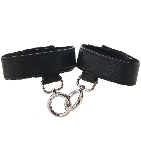 In A Bag Vegan Leather Handcuffs By Doc Johnson