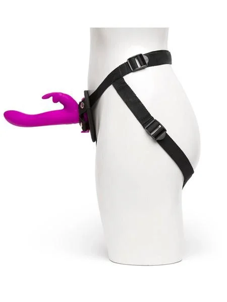 VIBRATING RABBIT STRAP ON HARNESS SET