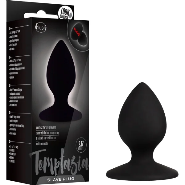 Temptasia Slave Plug Silicone Anal Plug By Blush - Black
