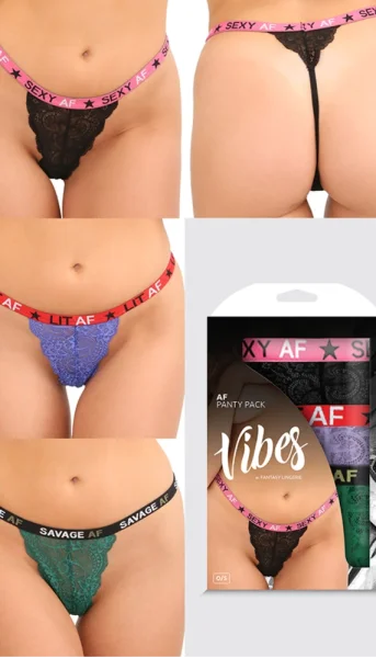 "AF" Thong Panty Pack - Set of 3!