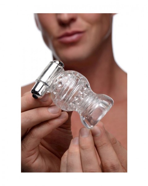 Clear Vibrating Penis Head Teaser - Clear